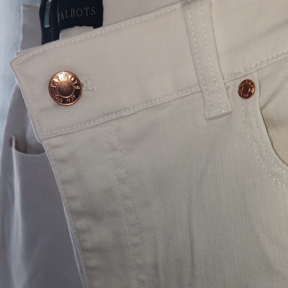 Talbots Cream Jeans with Copper Accents - Picture 4 of 10